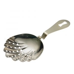 Barfly Stainless Steel Scalloped Julep Cocktail Strainer - Silver (M37029)