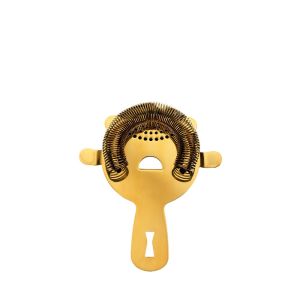 Mercer Barfly 4 Prong Heavy-Duty Spring Bar Strainer | Gold Plated