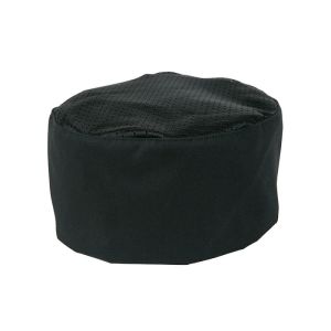 Mercer Chef Apparel Skull Cap | Mesh Top, Black