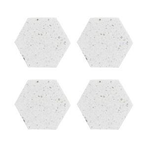 Typhoon | Elements Collection Terrazzo Stone Hexagon Coaster Set