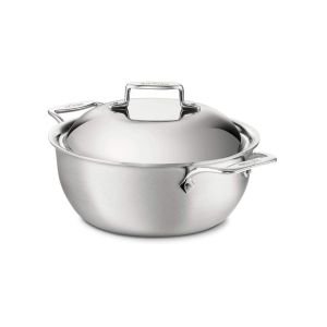 All-Clad D5 Brushed Stainless Steel Dutch Oven & Lid | 5.5 Qt.