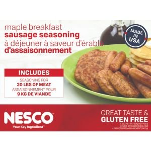 NESCO Sausage Seasoning | Maple Bacon (20 lb Yield)

