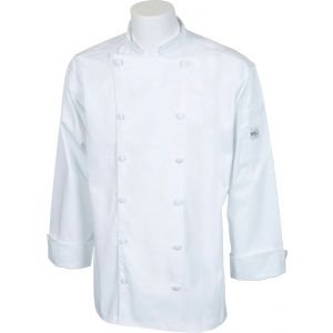 Mercer Renaissance Cutlery: 2XL Men's Chef Jacket/Chef Coat (White Color) w/ Traditional Neck for Food Industry Professionals (Commis, Sous Chef, or Chef de Cuisine): M62030WH2X
