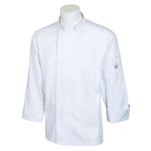 Mercer Millennia Cutlery: 5XL White Unisex Chef Coat/Chef Jacket for Food Industry Professionals, M60010WH5X