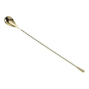 Mercer Barfly 11.8In Gold-Plated Teardrop Bar spoon M37012GD