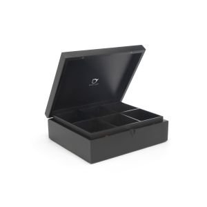 Bredemeijer Black Bamboo Teabox | 6 Compartments 