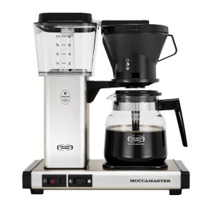 Moccamaster KB Manual-Adjust Drip-Stop 40oz Coffee Maker - Brushed Silver, Glass Carafe (59691-TM)