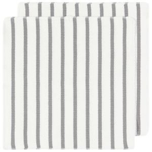 Now Designs Basketweave Dishcloth - London Gray Stripe (Set of 2) (142422)