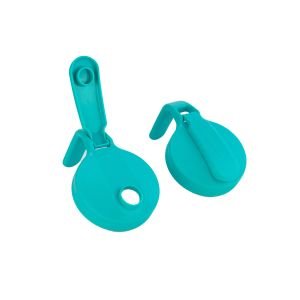 Masontops Multi-Top Flip Cap with Handle | Wide Mouth 2-Pack (Teal)