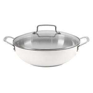 Cuisinart Matte White Stainless Steel All Purpose Pan with Cover | 12"