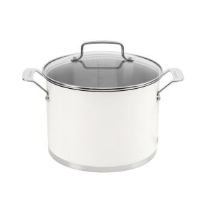 Cuisinart Matte White Stainless Steel Stockpot with Cover | 6 Qt.