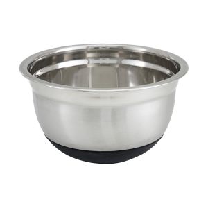 Stainless Mixing Bowl with Gray Non-Skid Base, 5qt Sold by at Home