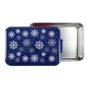 Evening Snowflakes Aluminum Cake Pan with Lid - NCP-Z-8