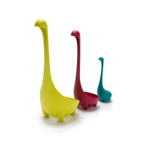 OTOTO Set of 3 Nessie Family Colander Spoon, Ladle and Tea Infuser