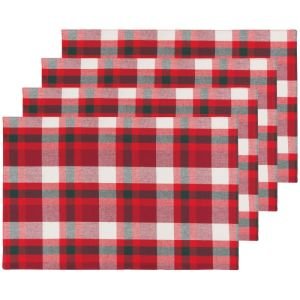 Now Designs Second Spin Recycled 13" x 20" Placemats (Set of 4) | Tannenbaum Plaid