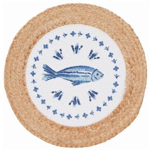 Now Designs by Danica 15" Round Braided Placemat (Aveiro)