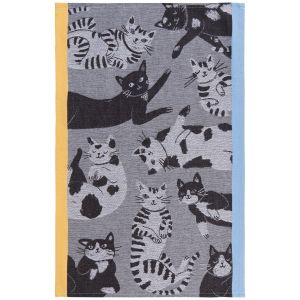 image shows Danica Jubilee Jacquard Dishtowel | Meow & Furever against a blank, white background  