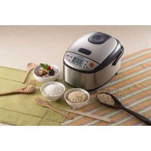 Zojirushi NS-LGC05 Micom Rice Cooker and Warmer, 3 cup, Silver/Black