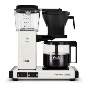 Moccamaster KBGV Automatic Drip Stop Coffee Maker (40 oz Glass Carafe) | Off White