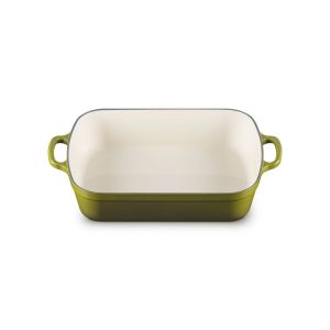 Le Creuset 5.25 Qt Signature Rectangular Roaster side, slightly above against a white background