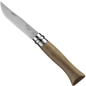 Image shows Opinel No.06 Stainless Steel Folding Knife | Walnut against a blank, white background