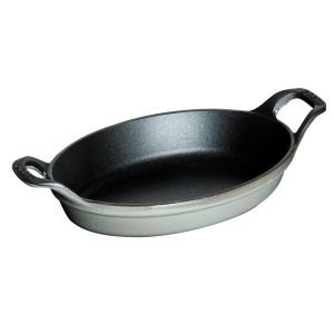 Staub Oval Roasting Dish 9 1/2", 1QT - Graphite Grey 1302318