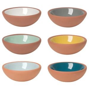 Now Designs Set of 6 Dip Terracotta Pinch Bowls - 5046001