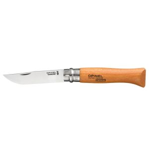  image shows Opinel Blister Pack No.09 Carbon Steel Folding Knife against a blank, white background