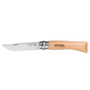  image shows Opinel Blister Pack No.07 Stainless Steel Folding Knife against a blank, white background