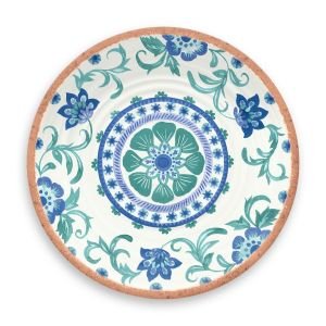 TarHong Melamine Tabletop 8.5" Round Salad Plate | Rio Turquoise Floral