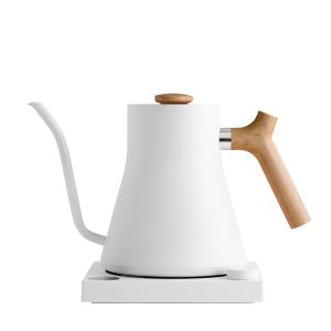 Fellow Stagg EKG Electric Pour Over Kettle | Matte White & Maple