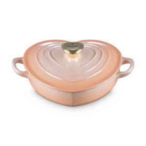 Le Creuset 1.25 Qt. Shallow Heart Dutch Ovens (Pêche)