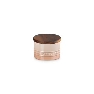 Le Creuset Signature 7oz Salt Cellar with Wood Lid | Pêche