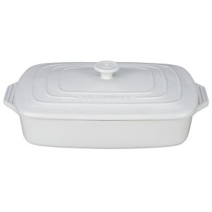White 3.5 Quart Rectangular Casserole Dish with Lid - by Le Creuset (PG1148S3A-3216)