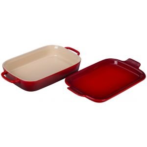 Le Creuset's Cherry Rectangular Dish & Platter Lid - (PG2015-1367)
