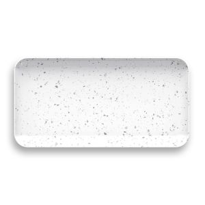 TarHong Melamine Tabletop 14.9" x 7.7" Appetizer Tray | Terrazzo Matte