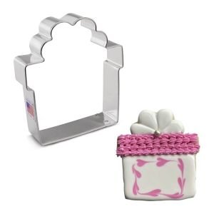 Ann Clark 3.25" Present with Bow Cookie Cutter by Flour Box Bakery
