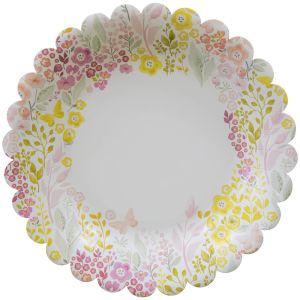 C.R. Gibson Paper Lunch/Dessert Plates | Watercolor Garden