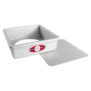 Fat Daddio's Square Cake Pan with Removable Bottom | 9" x 3"