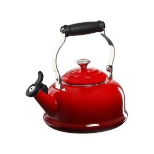 Le Creuset 1.7 Qt. Classic Whistling Kettle Stainless Steel Knob | Cerise/Cherry Red