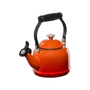 Le Creuset 1.25 Qt. Demi Kettle Tea Pot with Stainless Steel Knob | Flame Orange
