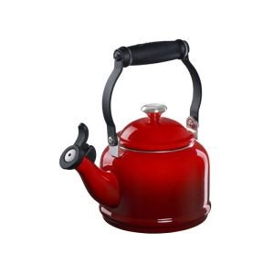Le Creuset 1.25 Qt. Demi Kettle Tea Pot Stainless Steel Knob | Cerise/Cherry Red