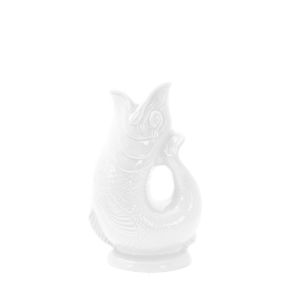  image shows Wade Ceramics Mini Gluggle Jug | White against a blank, white background