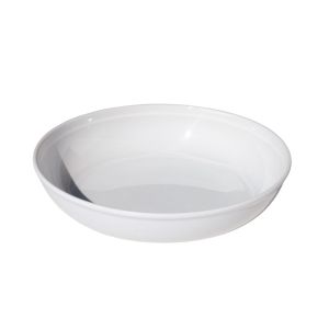 image shows TarHong Madison 45oz Low Bowl | White against a blank, white background
