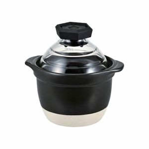 image shows HARIO GohanGama Ceramic Rice Cooker against a blank, white background