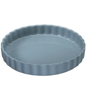image shows Küchenprofi Porto 11" Flan Dish | Blue  against a blank, white background