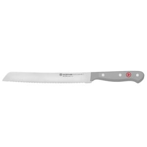 image shows WÜSTHOF Gourmet 8" Bread Knife | Grey against a blank, white background