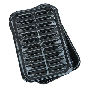 Range Kleen Porcelain Broil and Bake Pan 2-Piece Set | 8.5" x 13"