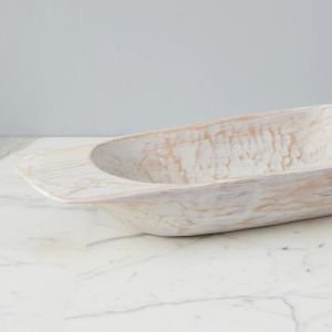 etúHOME Large Distressed White Dough Bowl