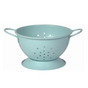 Now Designs Small Stainless Steel Colander | Matte Robins Egg
